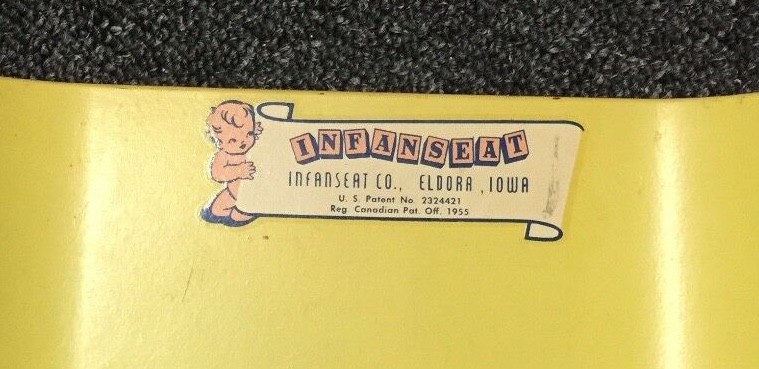 Vintage Infanseat Baby Carrier Car Seat 1955 Eldora IA