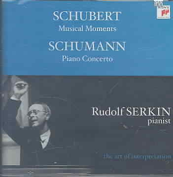 THE ART OF INTERPRETATION - SCHUBERT, SCHUMANN / SERKIN NEW CD