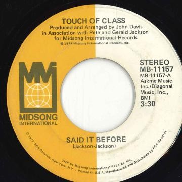 米7” Touch Of Class Said It Before MB11157 Midsong Internationa /00050 7