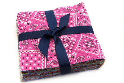 102 piece  bandana pre cut charm pack 5'' squares 100% cotton fabric quilt