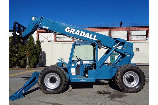 GRADALL 534D-10 TELESCOPIC BOOM TRUCK FORKLIFT DIESEL- 4X4  - 10,000 LBS