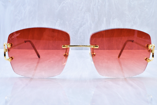 Cartier rimless vintage sunglasses fred cardin glasses hotsell