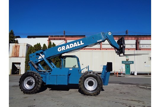 GRADALL 534D-10 TELESCOPIC BOOM TRUCK FORKLIFT DIESEL- 4X4  - 10,000 LBS