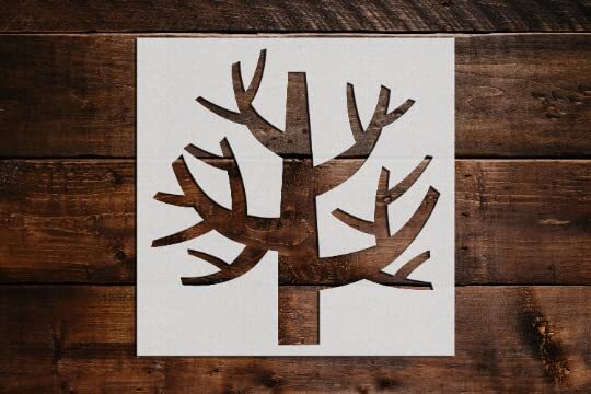 Reusable Tree Stencil for DIY Crafts & Wall Art -