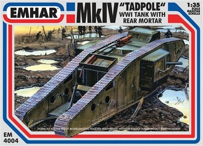 EMHAR 4004 Mk IV Tadpole WWI Tank with Rear Mortar 1:35 Scale