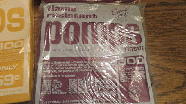 Pomps Tissue Paper Homecoming Parade Float Crafts