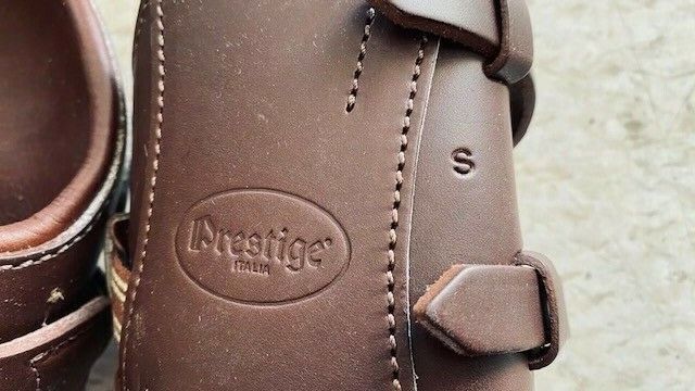 PRESTIGE Splint BOOTS Padded Leather Brown Small Stainless ROLLER Buckles NEW