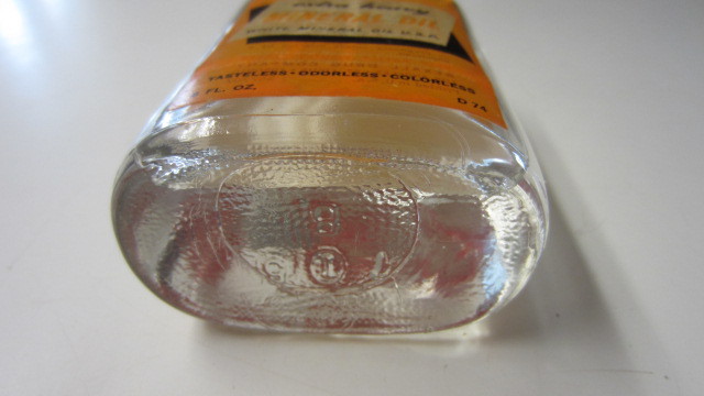 Vintage Rexall Extra Heavy Mineral Oil Bottle w/ Label & Full Contents