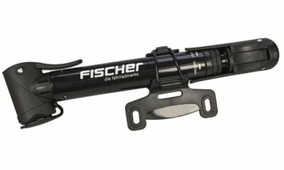 FISCHER Mini Fahrrad Luftpumpe für alle gängigen Ventile Universal Pumpe