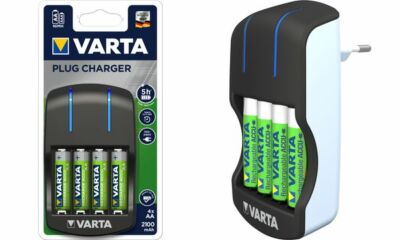 VARTA Ladegerät Plug Charger NiMH für AA und AAA mit 4x AA Mignon Akku 2100 mAh