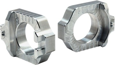 Works Connection Axle Blocks Silver #17-325 Yamaha YZ450F/YZ250F 4-Stroke
