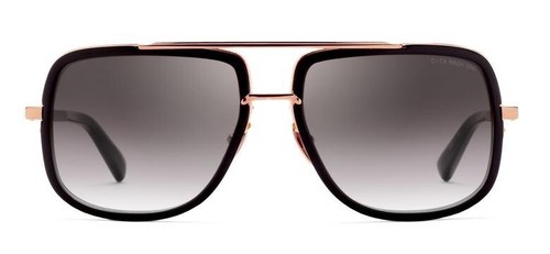 Pre-owned Dita Mach One Drx-2030-l Matte Black Rose Gold Mirror Grey Gradient Sunglasses In Gray