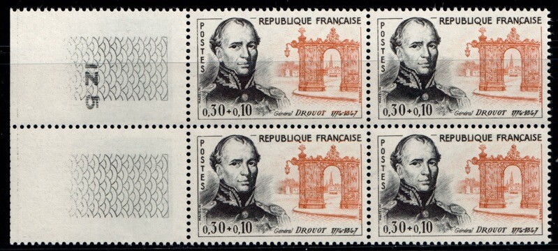 4 Timbres Neufs Y&T NÂ° 1298 - En Bloc [Ref.2607]