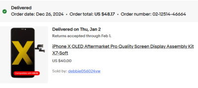 Item photo(s) from verified buyer