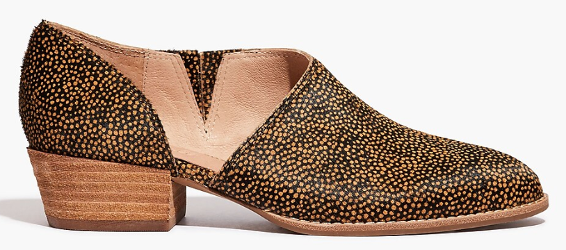 Madewell Lucie Bootie Asymmetric-Spotted Half Calf Sz 8 Retail $168 Super Cute!