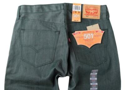 НОВЫЕ МУЖСКИЕ ДЖИНСЫ ОРИГИНАЛЬНОГО КРОЯ С ПРЯМЫМИ НОГАМИ LEVI'S 501 BUTTON FLY GREEN 501-1927