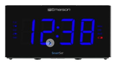Emerson SmartSet Dual Alarm Clock Radio with Bluetooth Speaker, and Night Light