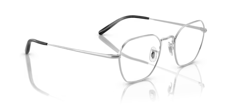 Pre-owned Oliver Peoples 0ov1334 Levison 5036 Silver Rectangular Men's Eyeglasses In Clear
