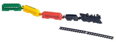 Dollhouse Boys Metal Train Set Miniature Nursery Toy Shop Accessory 