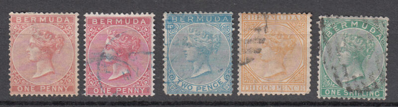Bermuda - 1865/1873 QV stamp lot Sc# 1/4 (7587)