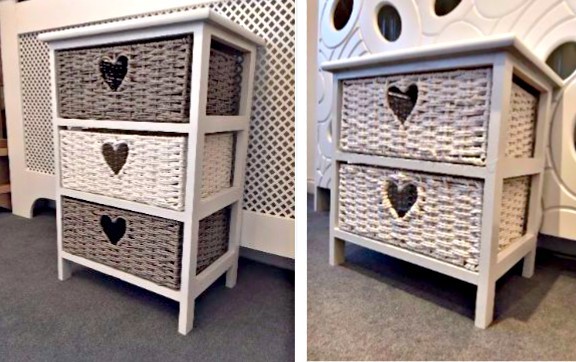 Shoe Storage Bench Brown Wood Cabinet Table 3 Wicker Basket