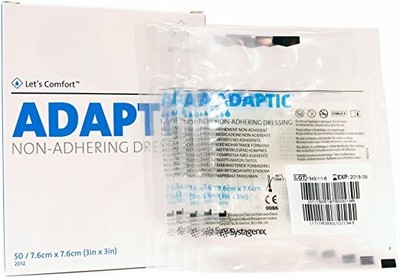 Adaptic Non-Adherent Dressing 3'' x 3'' (Pack of 5 Dressings)