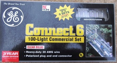 3 Set 100 Clear Mini String Light GE Connect 6 Commercial, 300 Wedding, Party
