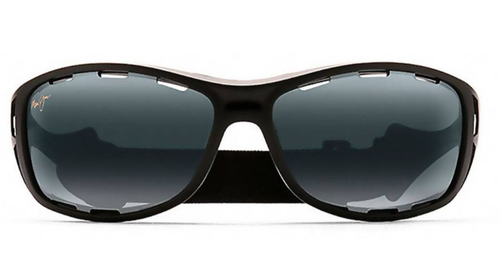 Pre-owned Maui Jim Waterman Mj 410-2m Matte Black W/ Neutral Grey Polarized Sunglasses