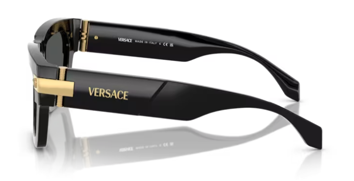 VERSACE VERSACE VE4464 GB1/87 BLACK/DARK GREY RECTANGULAR 55MM WOMEN'S SUNGLASSES