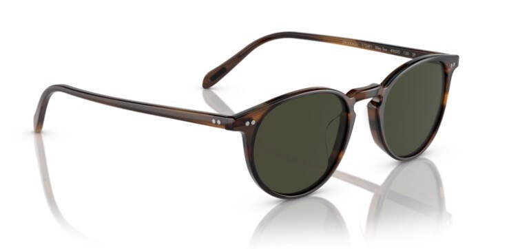 Pre-owned Oliver Peoples 0ov5004su Riley Sun 1724p1 Tuscany Tortoise/g-15 Polar Sunglasses