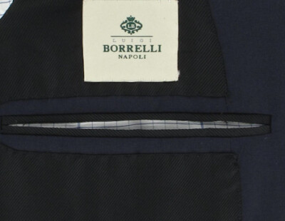 Pre-owned Luigi Borrelli $3600  Navy Blue Sportcoat 36/46