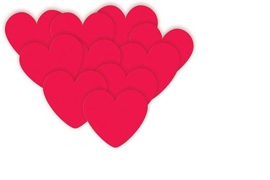 AMSCAN Paper Cut Out Red Heart Decorations #19311, 10-Count Pkg. (3.75