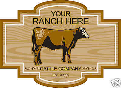 Cow Bull Cattle Farm Ranch Trailer Vinyl Sign Decal 24"
