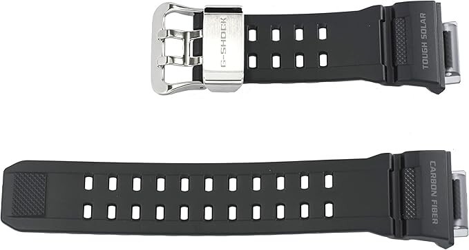 Pre-owned Casio 10455216 Watch Band Belt For Gw-9400j Carbon Fiber From Japan