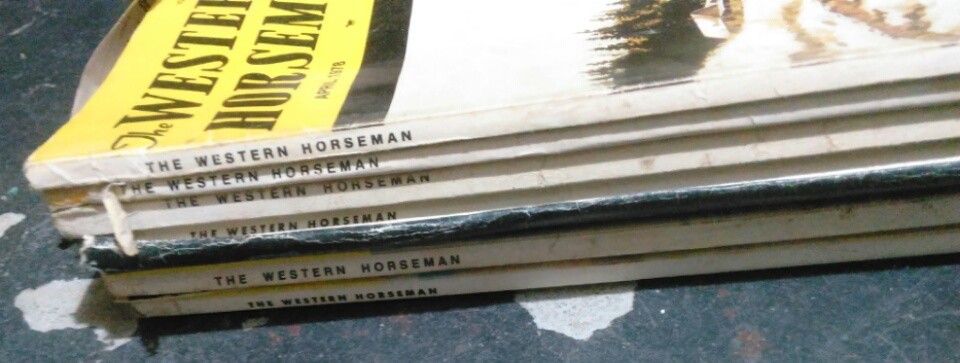 Set of 6 Western Horseman magazines 1970's