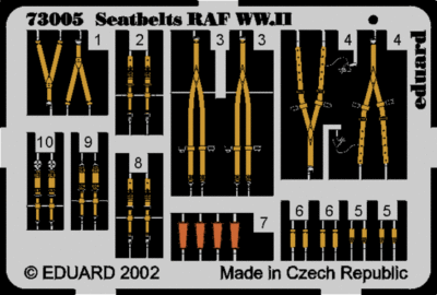 Eduard Big Ed 1:72 WWII SEATBELTS SET ALLIES Color PE Set For ITALERI BIG7227