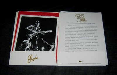 Original 1984 ELVIS 50th ANNIVERSARY Presskit 2-Photos 66 pages + 2-45s BOX SETS