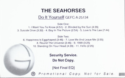 The Seahorses - Do It Yourself (Cass, Advance, Promo) (Very Good Plus (VG+)) - 2