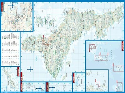 Map of The Seychelles (Islands) Laminated & Folded, by Borch Maps