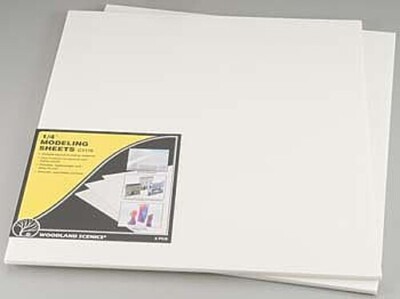 Woodland Modeling Sheets (2) - 1/4'' x 16'' x 18'' - Model Railroad Scratch