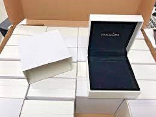 Pandora Original Gift Box White Outside Black Interior 9cm X 9cm X 4cm