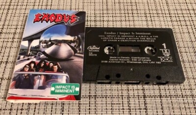 EXODUS «IMPACT IS IMMINENT» BLACK CASSETTE (Canada) C4 90379 THRASH METAL