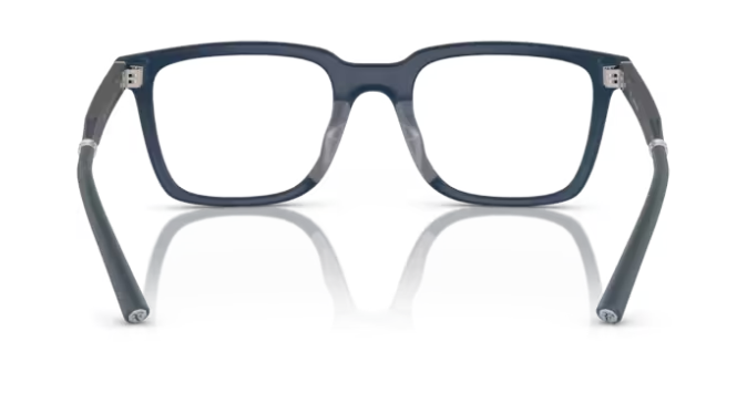 Pre-owned Oliver Peoples 0ov5553u Mr. Federer 7003 Blue Ash/silver Square Men's Eyeglasses In Clear