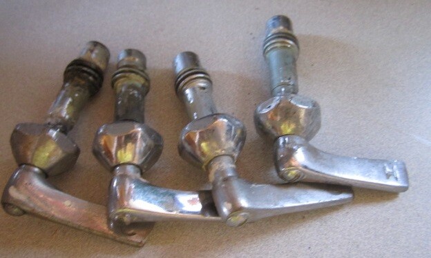 Vintage/Antique Bathroom Faucet Chrome Hot/Cold Handles w/2 Spouts