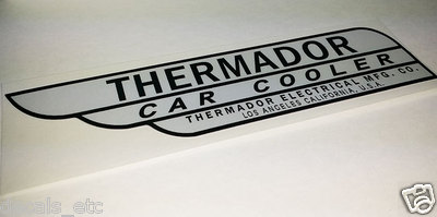 GRAY Thermador Car Cooler Sticker, evaporative swamp cooler decal