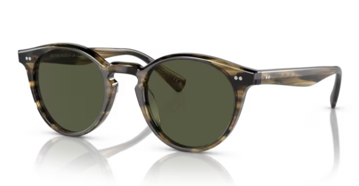 Pre-owned Oliver Peoples 0ov5459su 179152 Olive/green Round Men's Sunglasses