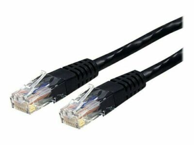 2 Pack StarTech C6PATCH6BK 6ft. Cat 6 6 ft. RJ45 UTP Gigabit Patch Cable Black 