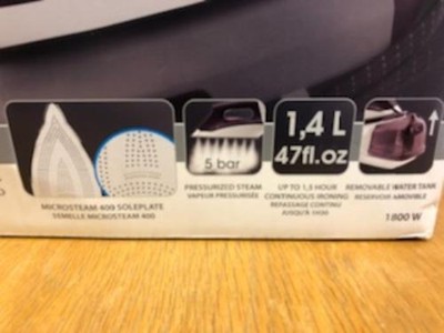 Rowenta DG8520 Perfect Steam 1800-Watt Eco Energy Steam Iron Station-Purple