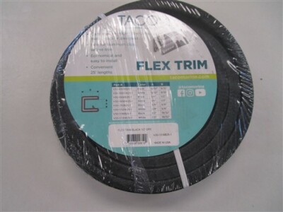 TACO MARINE V30-1316B25-1 FLEX TRIM BLACK 1/2'' X 19/32'' X 25' FEET LONG BOAT
