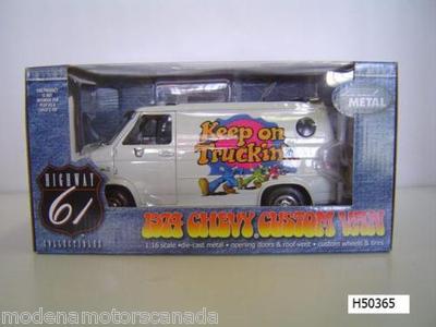 1974 CHEVY CUSTOM VAN WHITE KEEP ON TRUCKIN 1:16 Scale HIGHWAY 61 RARE BRAND